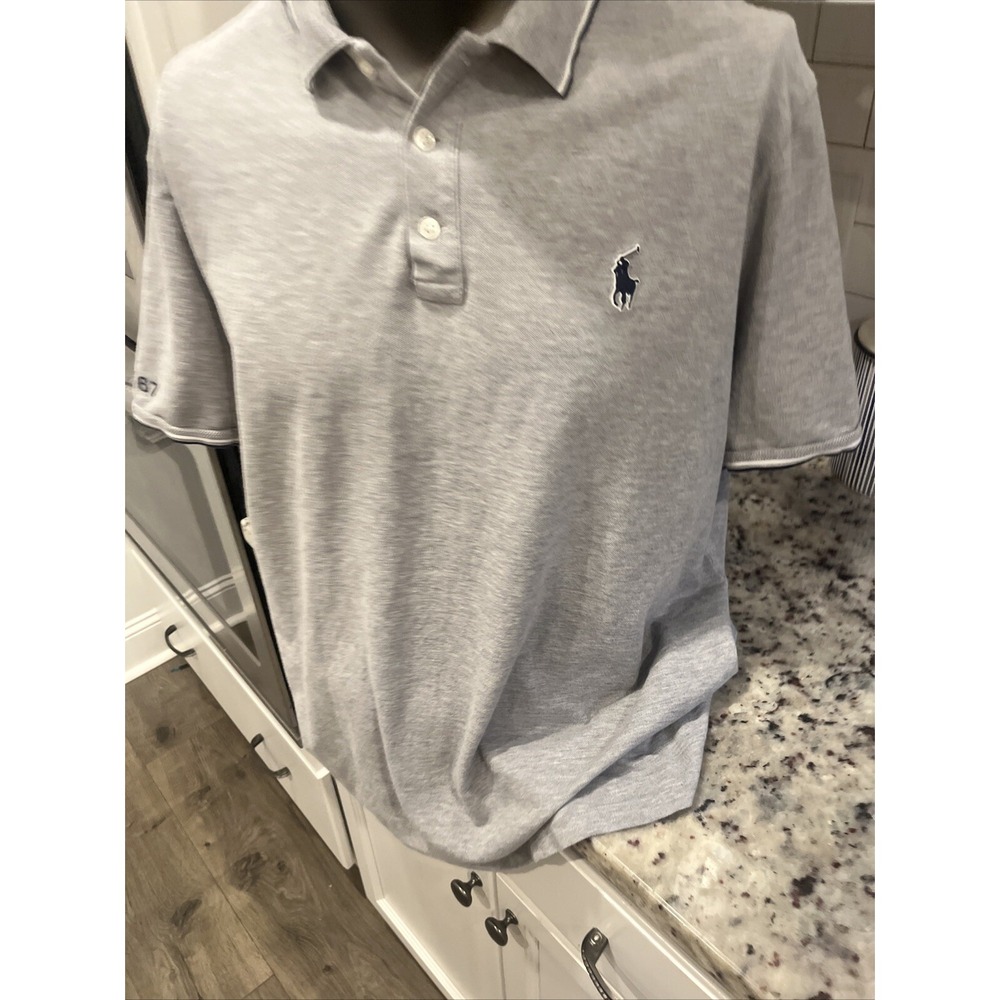 Polo Ralph Lauren 67 Rubber Pony Polo Size X Large Gray Mens